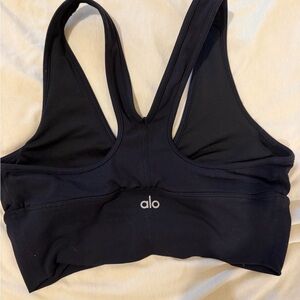 ALO Yoga Black Racerback Support Sports Bra
